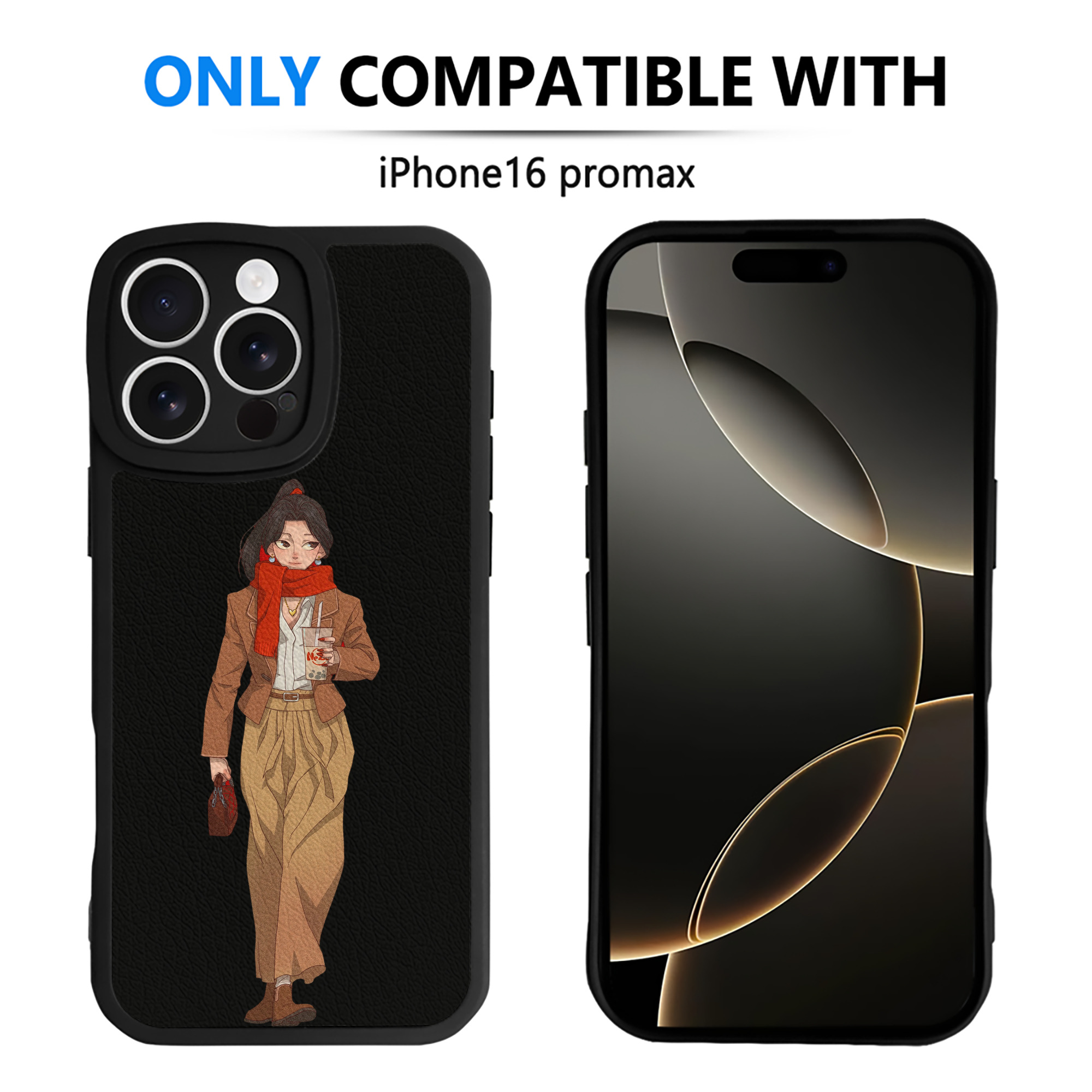 （画像用） Ne Zha 2 ナタ 魔童の大暴れ 【iPhone 16シリーズ対応】シリコンスマホケース（レザー調） 材質：シリコン